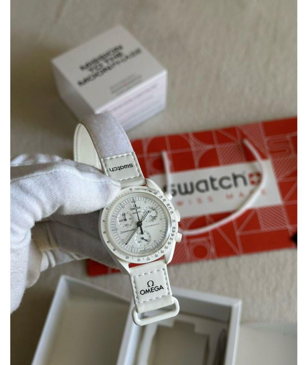 Swatch Белые керамические часы, фото 4