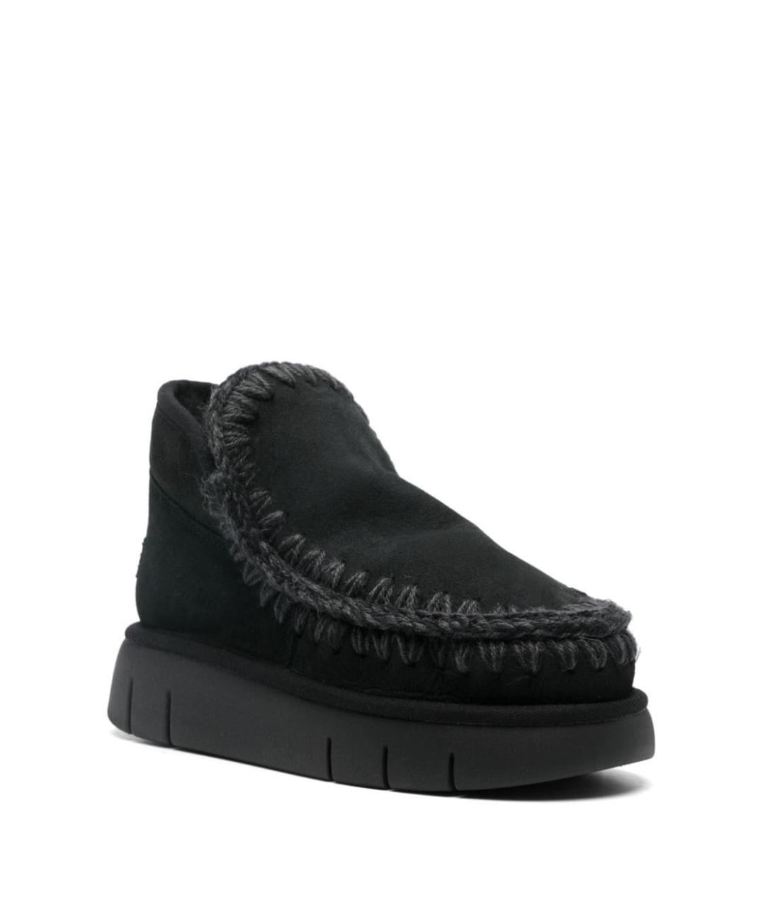 MOU Черные замшевые ботинки, фото 4