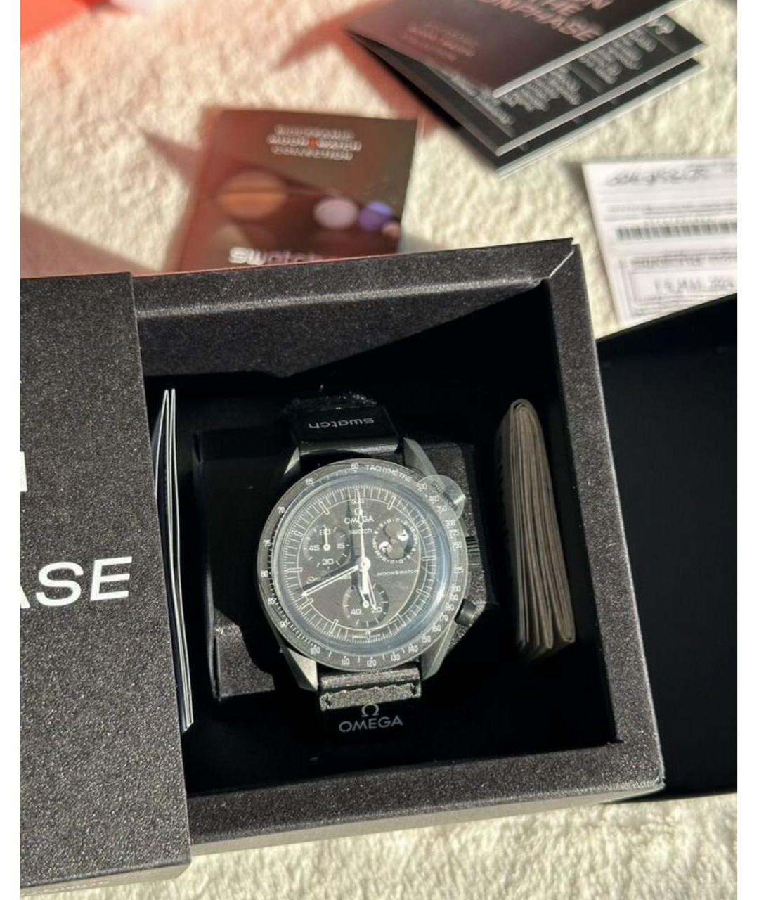 Swatch Черные керамические часы, фото 4