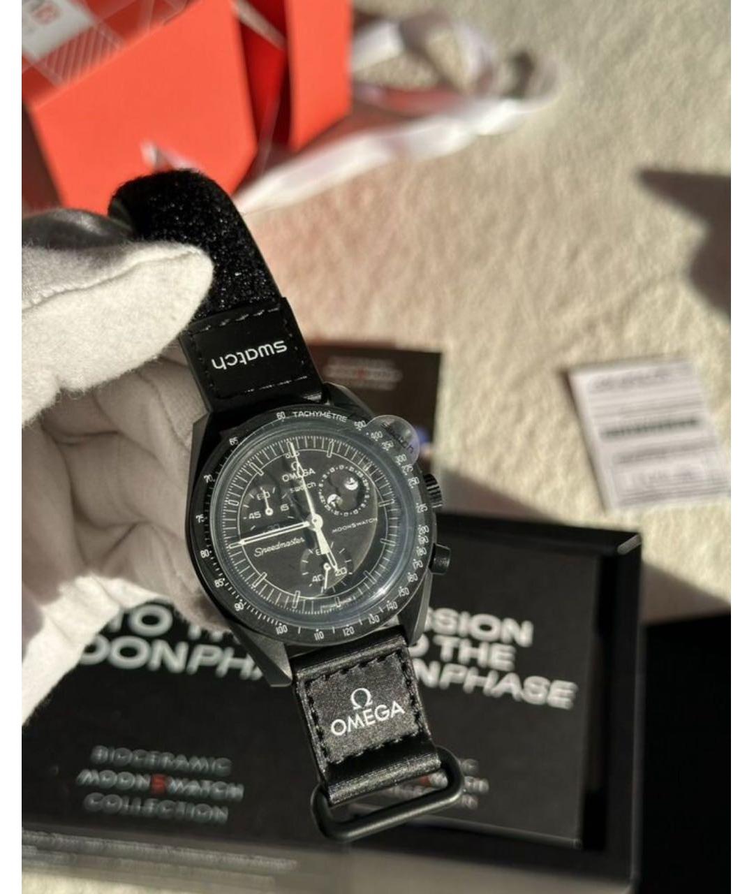 Swatch Черные керамические часы, фото 3