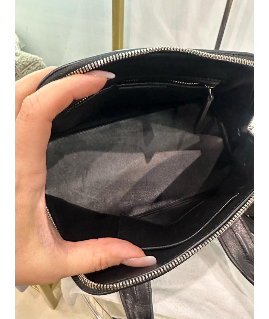 THE ROW Черная кожаная сумка через плечо, фото 8