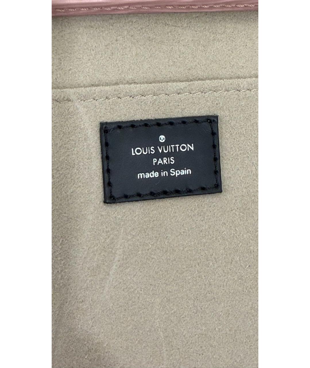 LOUIS VUITTON Розовая кожаная сумка с короткими ручками, фото 6