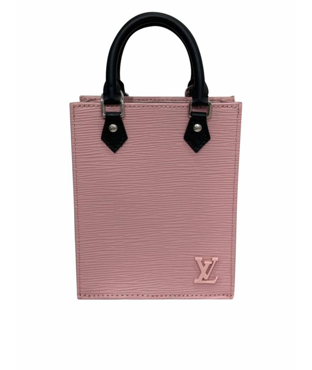 LOUIS VUITTON Розовая кожаная сумка с короткими ручками, фото 1