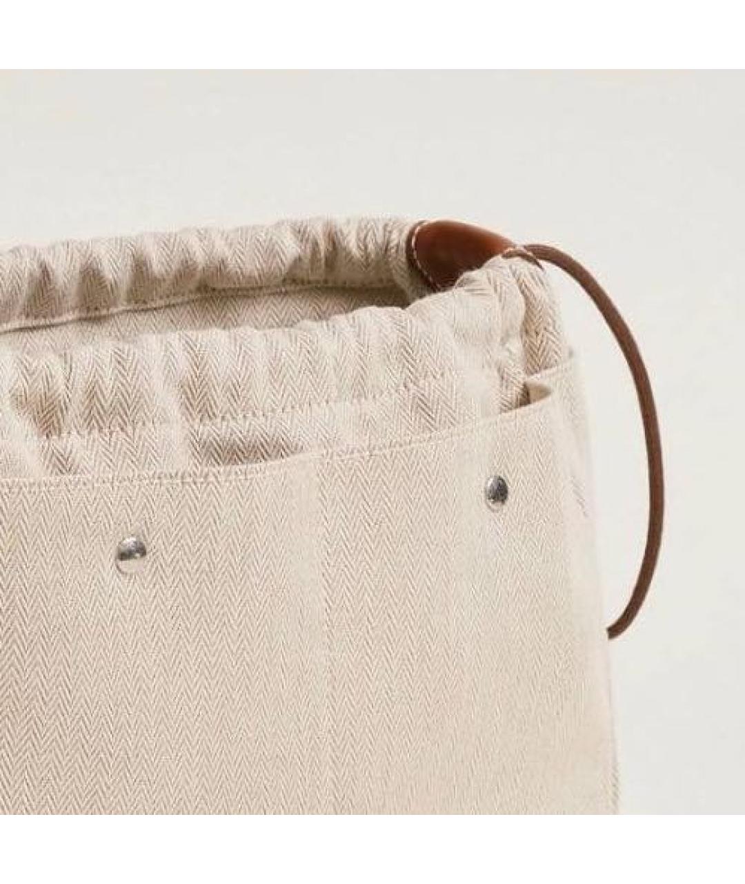 HERMES Бежевая косметичка, фото 2