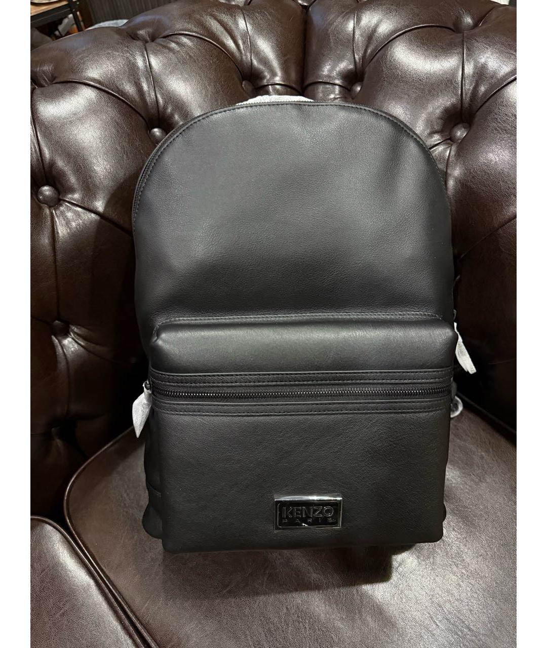 KENZO Черный кожаный рюкзак, фото 2