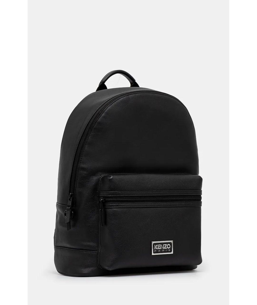 KENZO Черный кожаный рюкзак, фото 9