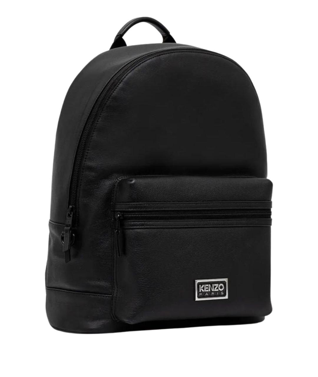 KENZO Черный кожаный рюкзак, фото 1