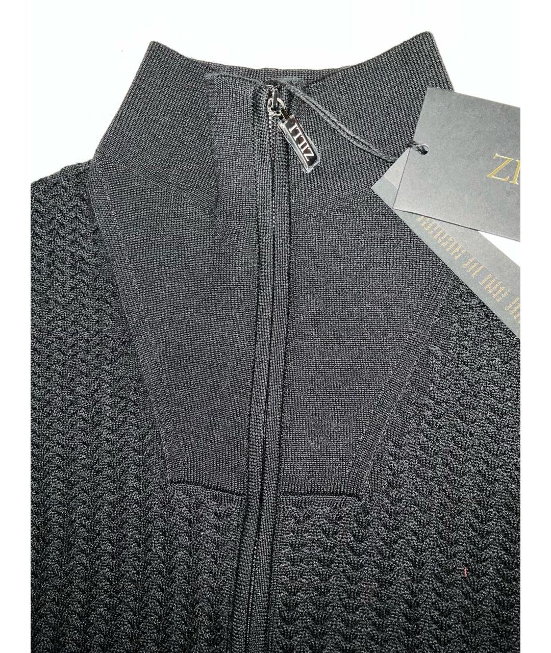 ZILLI Черный шерстяной кардиган, фото 4