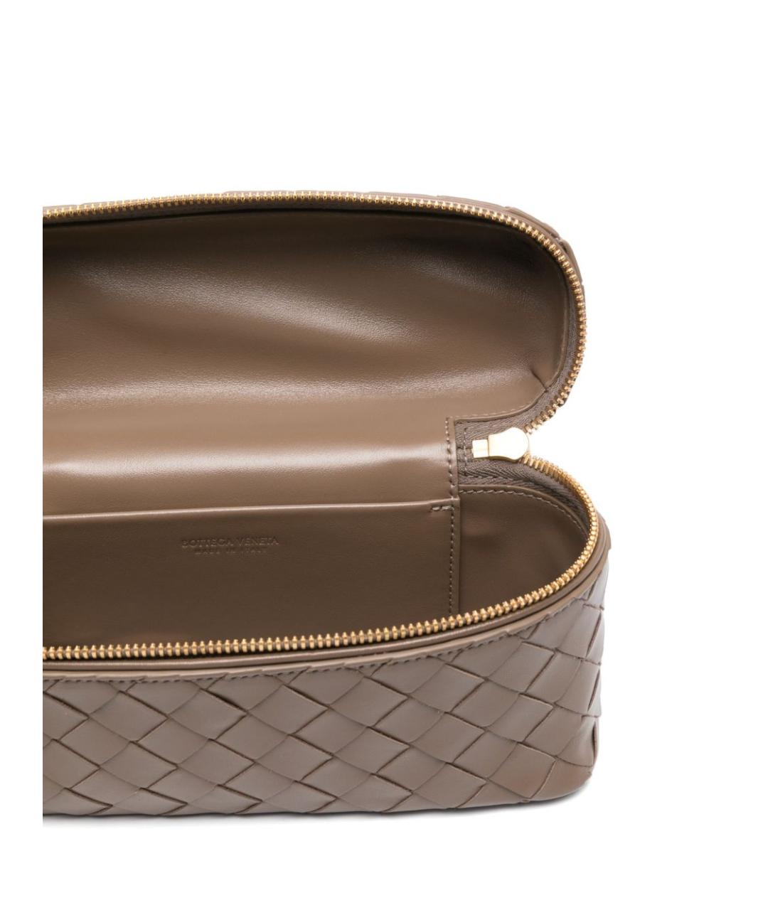 BOTTEGA VENETA Коричневая кожаная сумка через плечо, фото 2