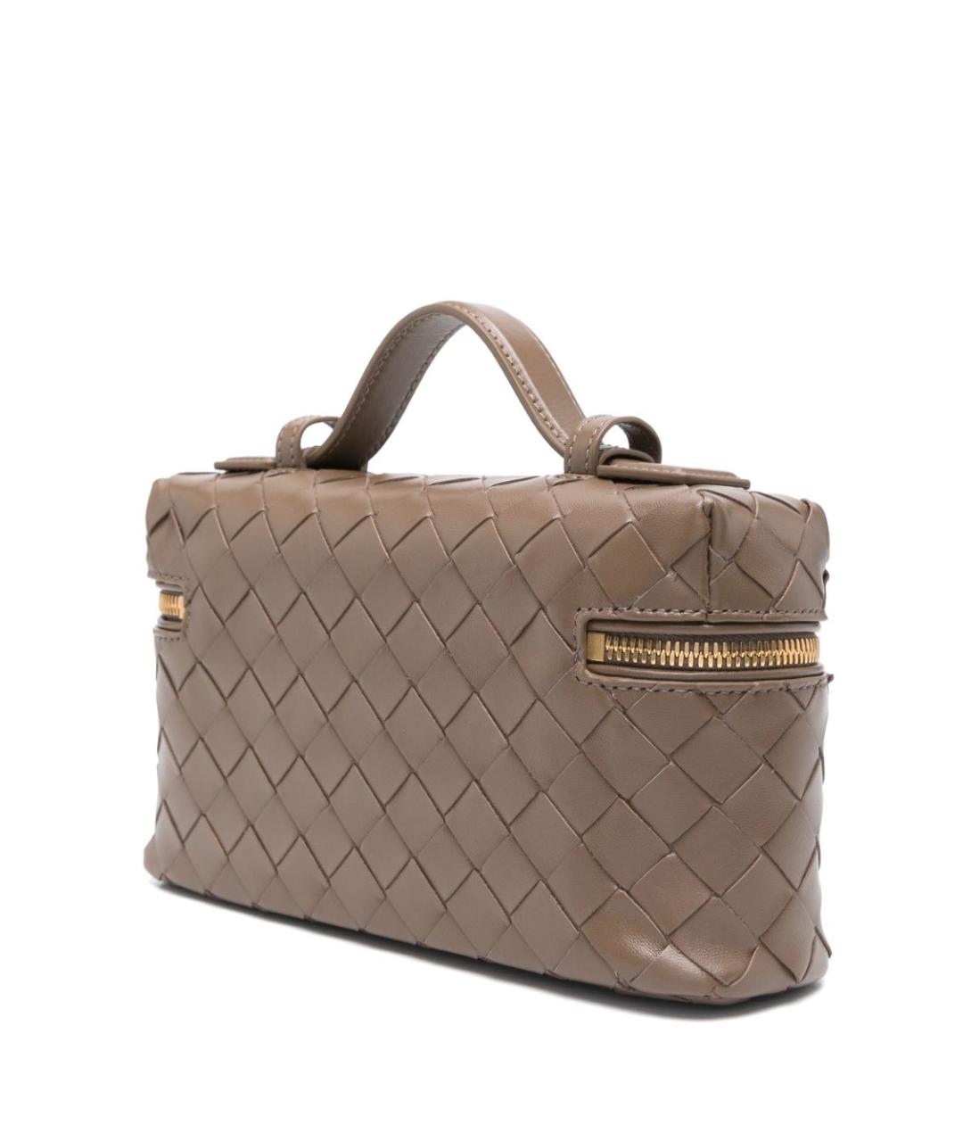 BOTTEGA VENETA Коричневая кожаная сумка через плечо, фото 4