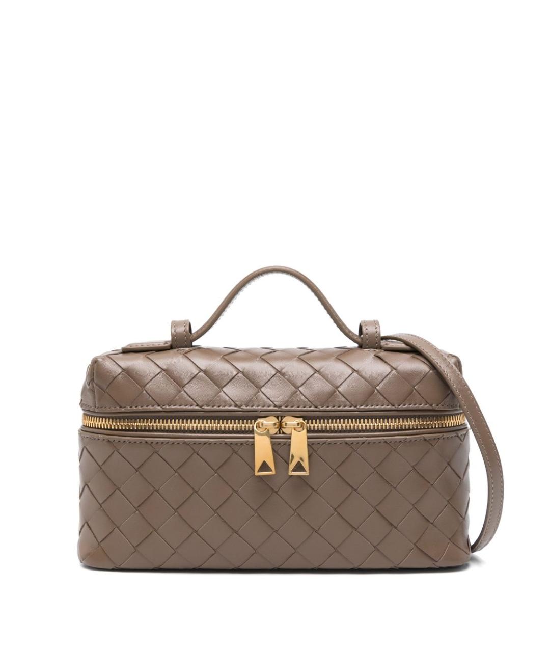 BOTTEGA VENETA Коричневая кожаная сумка через плечо, фото 1