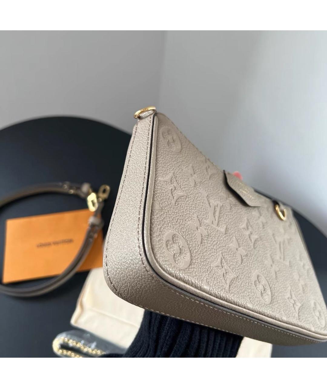 LOUIS VUITTON Бежевая кожаная сумка через плечо, фото 5