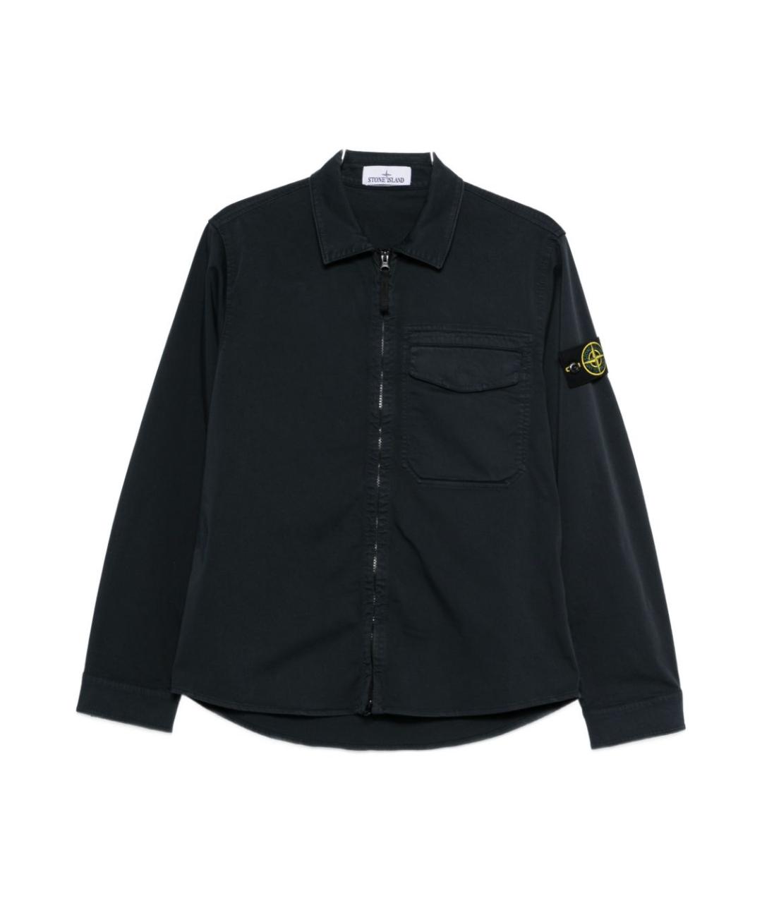 STONE ISLAND Синяя хлопковая кэжуал рубашка, фото 1