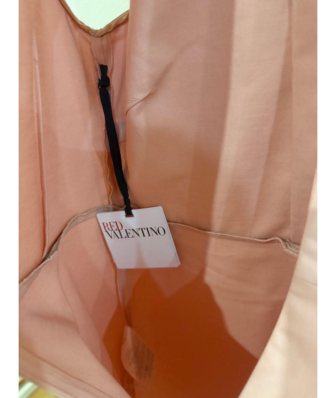 RED VALENTINO Розовое хлопко-эластановое платье, фото 7