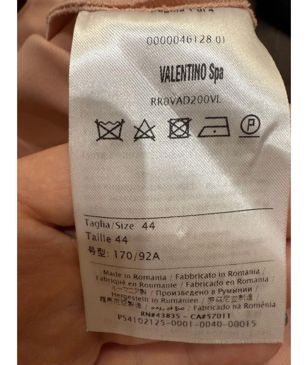 RED VALENTINO Розовое хлопко-эластановое платье, фото 8