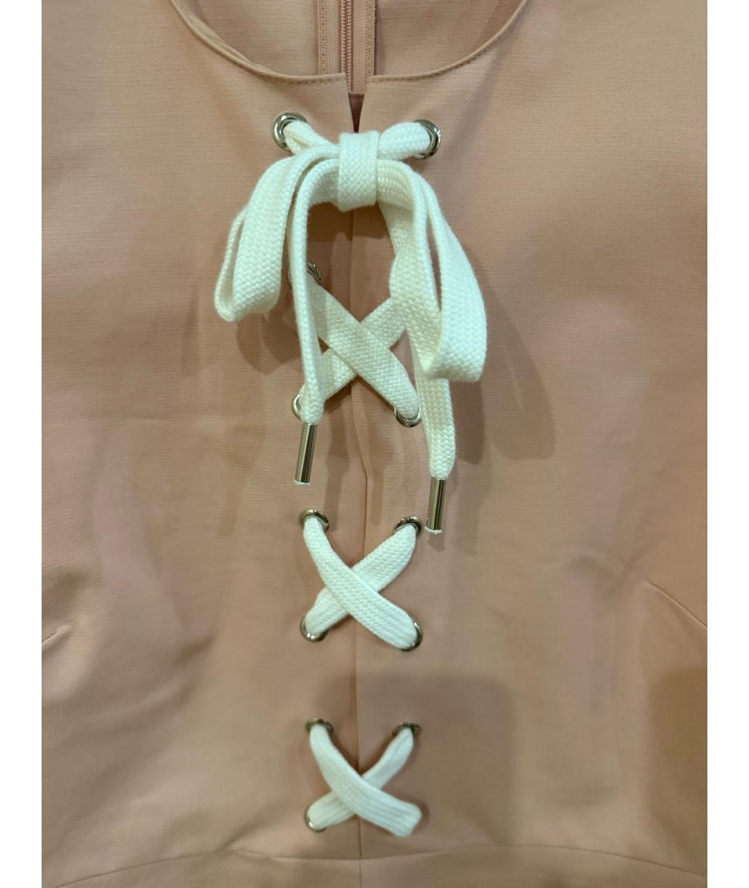 RED VALENTINO Розовое хлопко-эластановое платье, фото 4