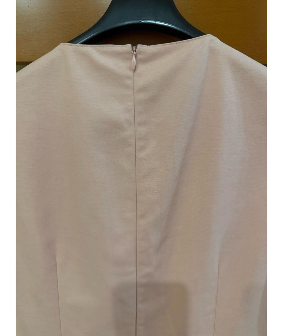 RED VALENTINO Розовое хлопко-эластановое платье, фото 5