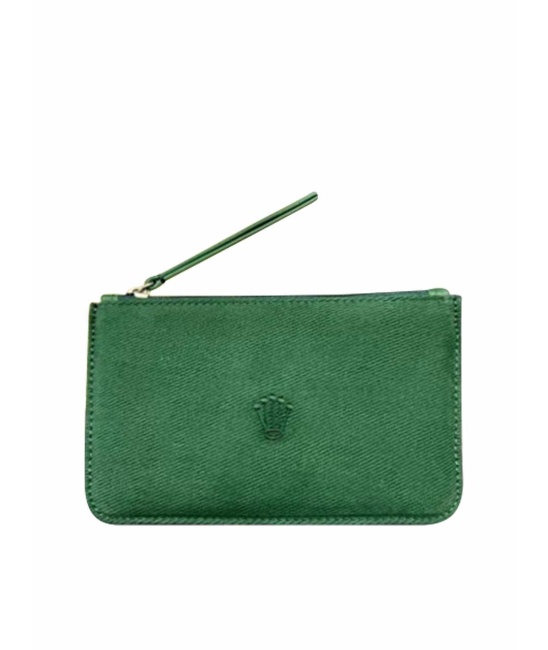 ROLEX Зеленый замшевый кошелек, фото 1