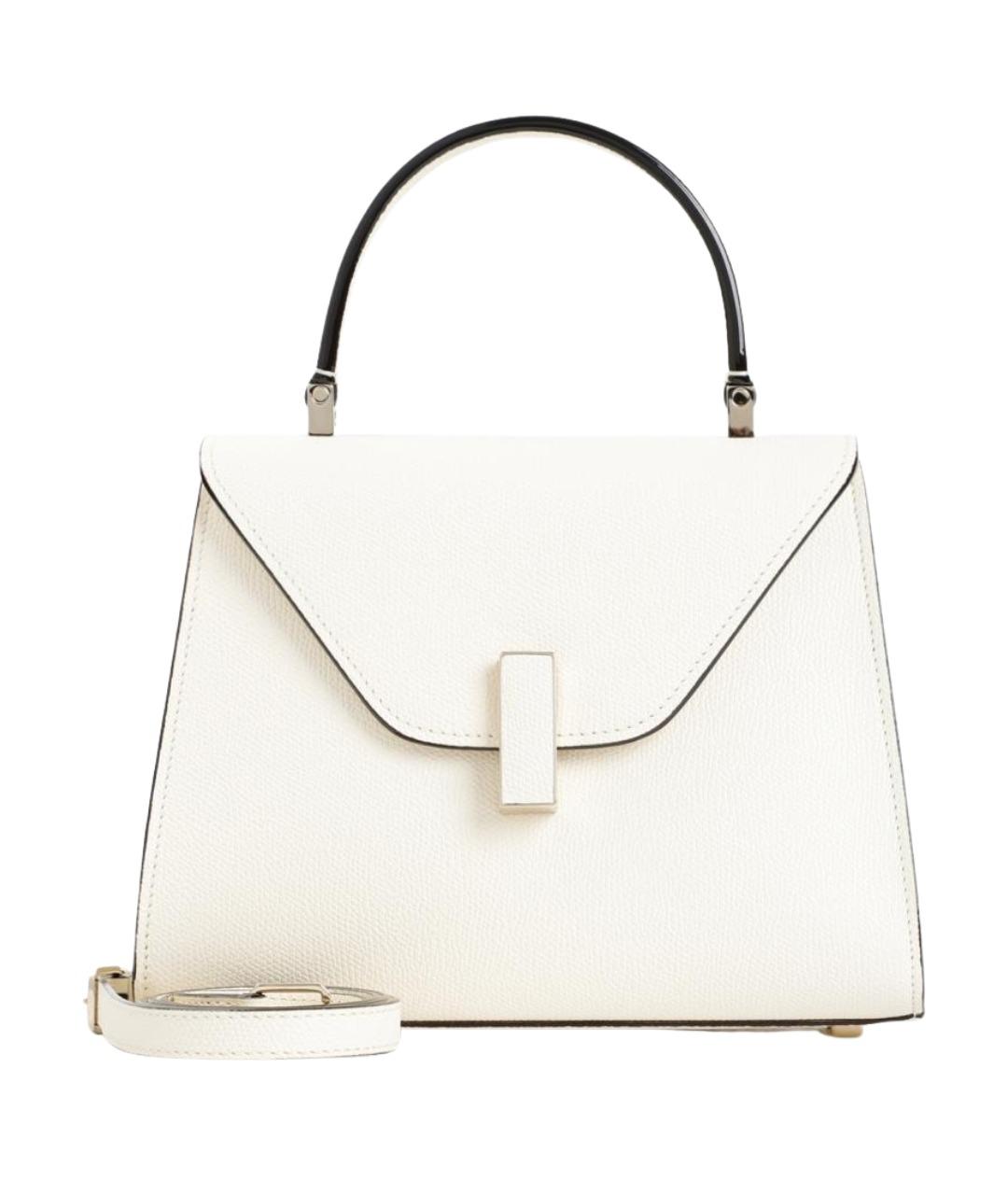 VALEXTRA Белая кожаная сумка с короткими ручками, фото 1