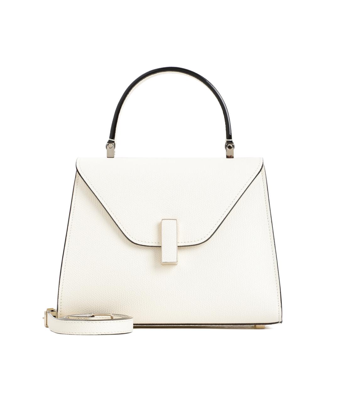 VALEXTRA Белая кожаная сумка с короткими ручками, фото 1