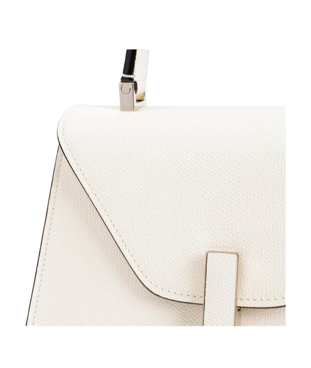VALEXTRA Белая кожаная сумка с короткими ручками, фото 4