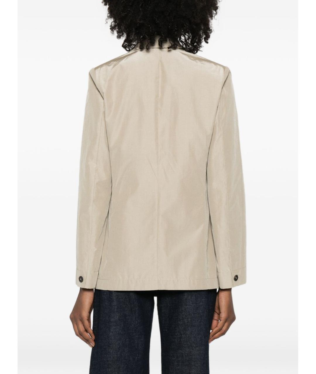 FORTE FORTE Бежевый полиэстеровый жакет/пиджак, фото 4