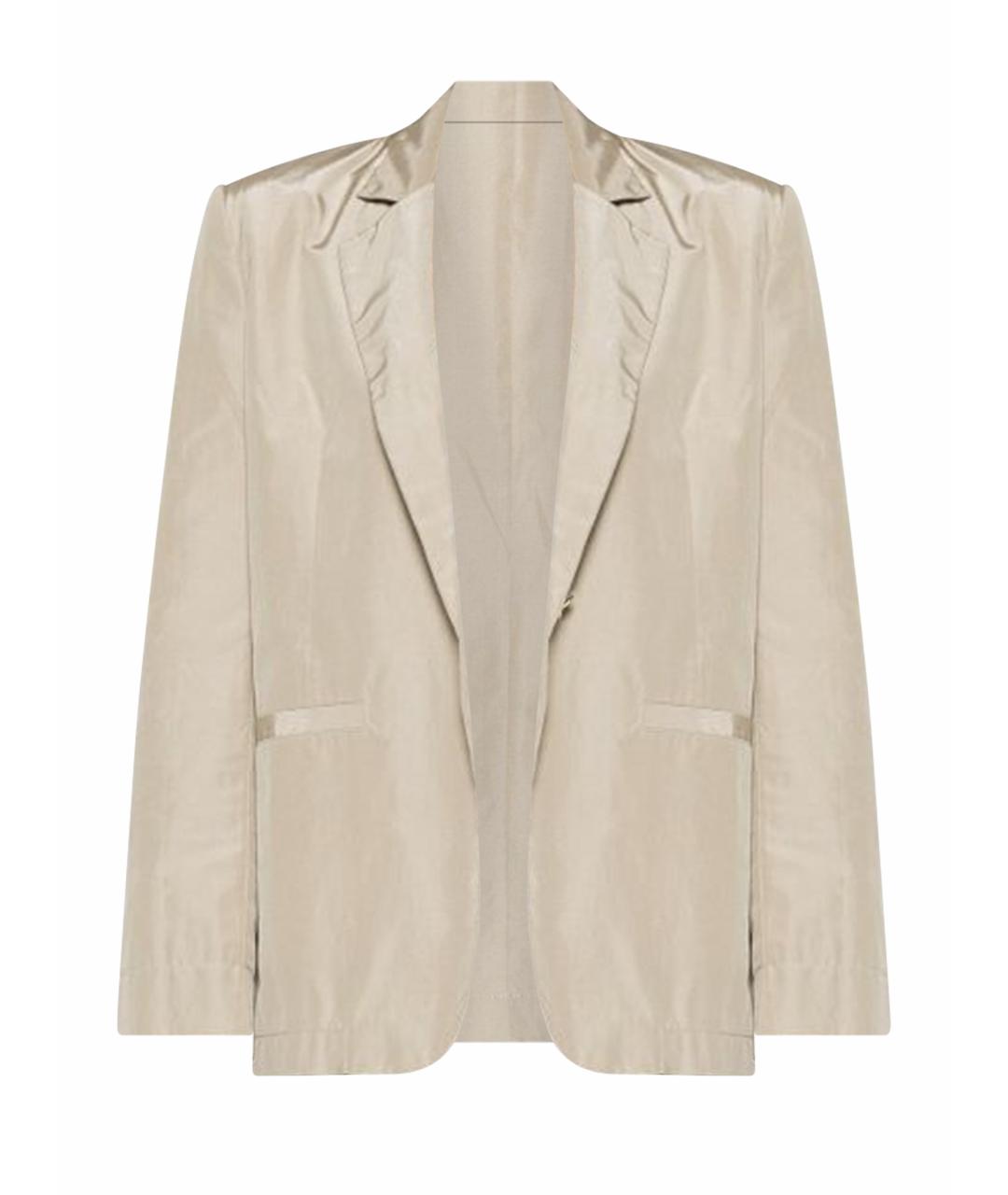 FORTE FORTE Бежевый полиэстеровый жакет/пиджак, фото 1