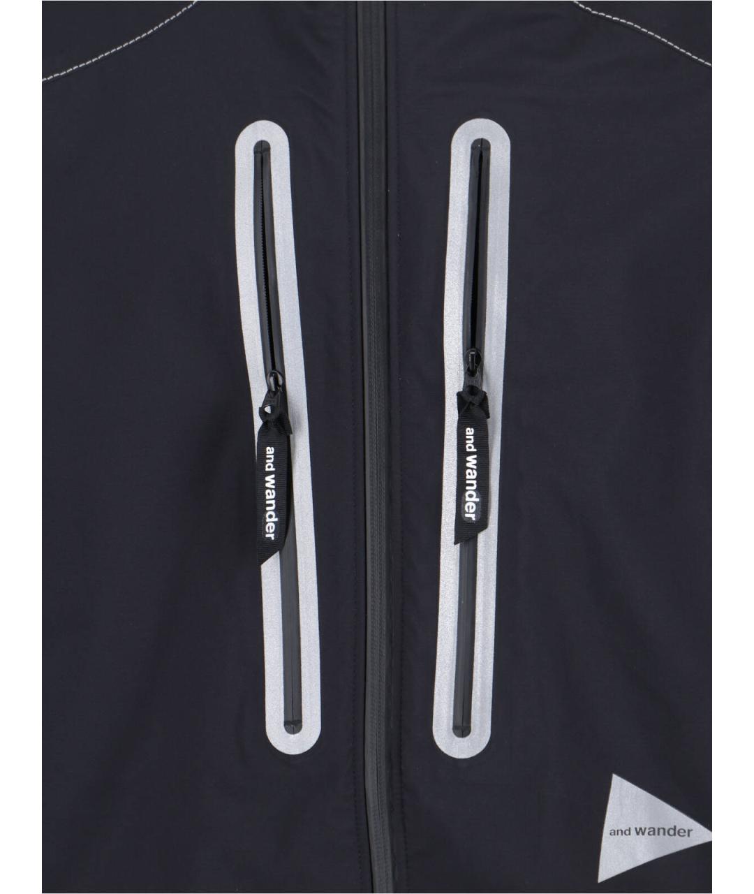 AND WANDER Черная полиамидовая куртка, фото 4