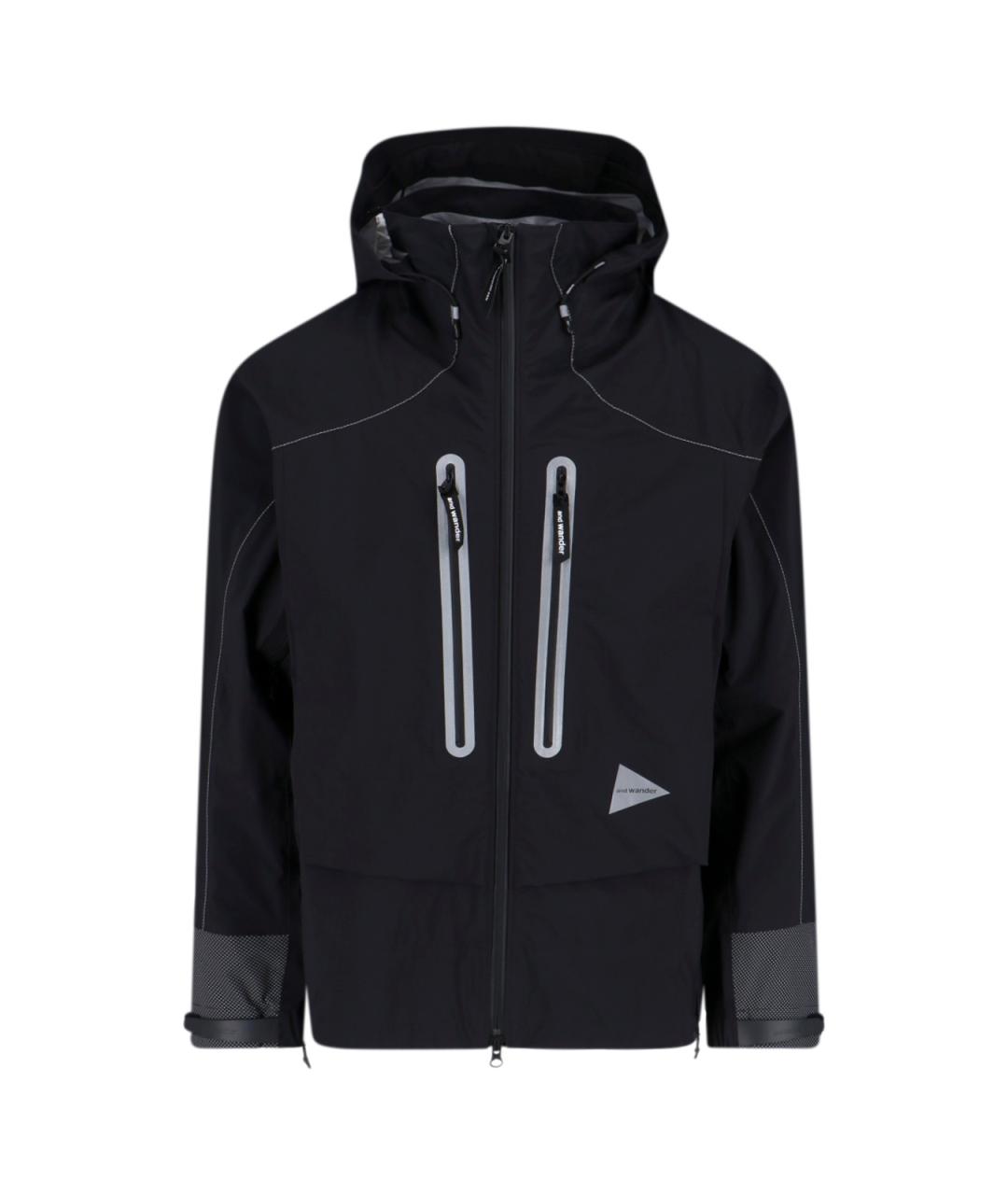 AND WANDER Черная полиамидовая куртка, фото 1