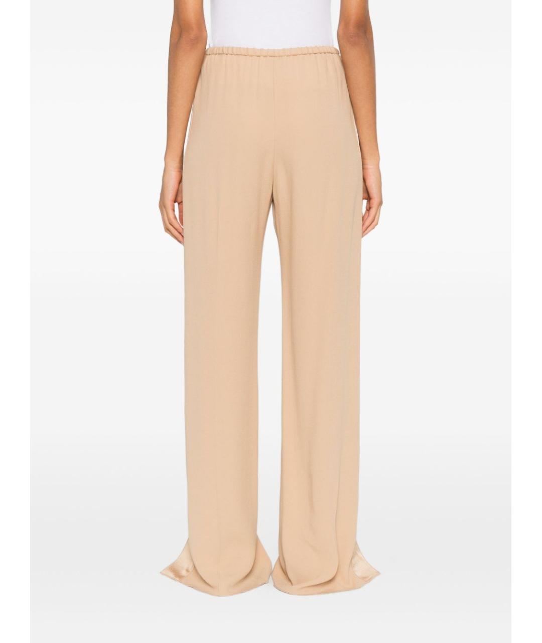 FORTE FORTE Бежевые полиамидовые прямые брюки, фото 4