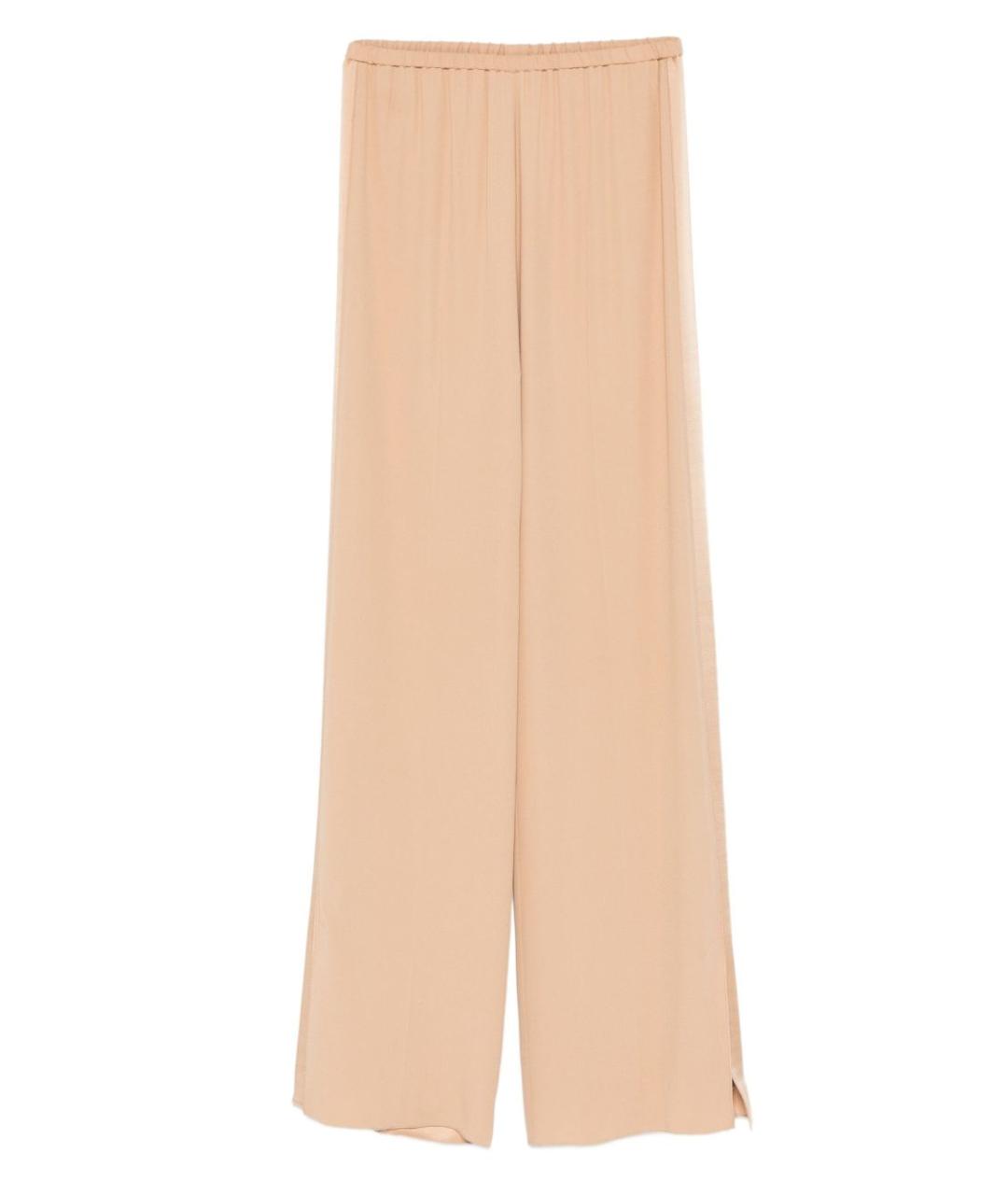 FORTE FORTE Бежевые полиамидовые прямые брюки, фото 1