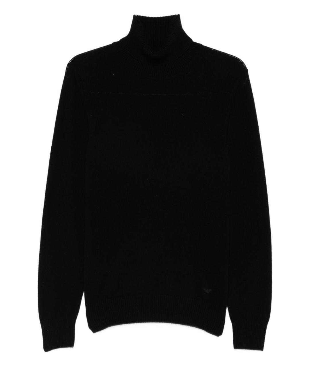 EMPORIO ARMANI Черный кашемировый джемпер / свитер, фото 1