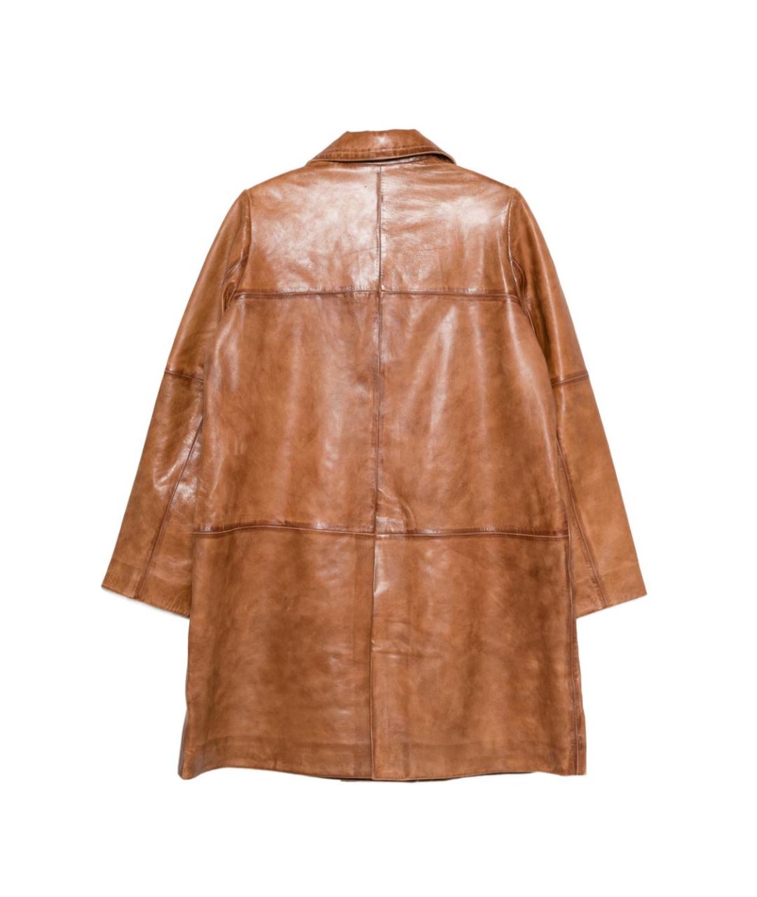 HERSKIND Коричневый кожаный тренч/плащ, фото 2