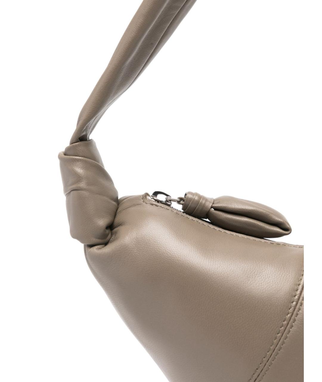 LEMAIRE Хаки кожаная сумка через плечо, фото 3