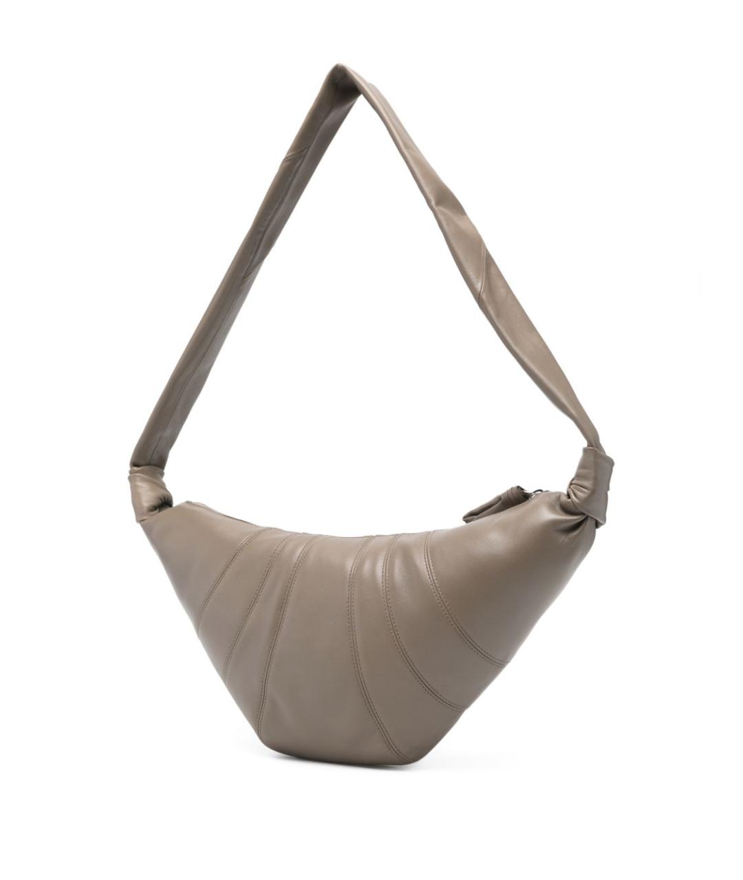 LEMAIRE Хаки кожаная сумка через плечо, фото 5