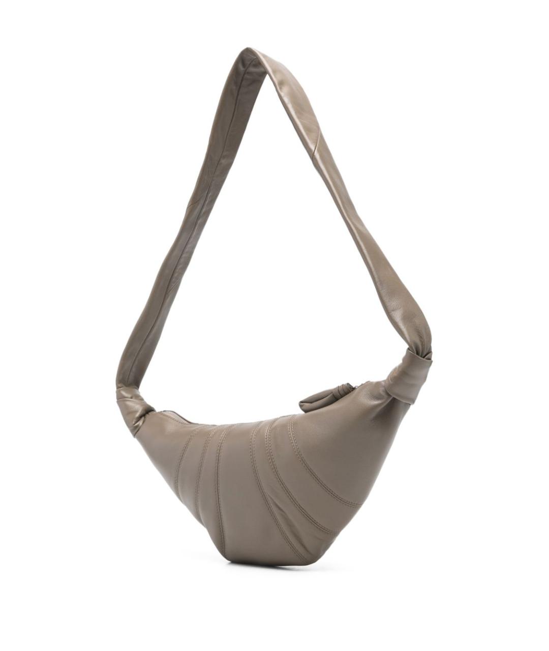 LEMAIRE Хаки кожаная сумка через плечо, фото 5