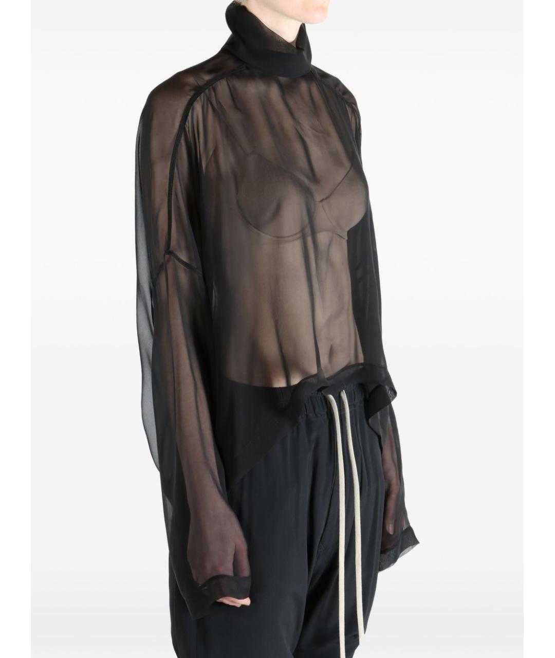 RICK OWENS Черная шерстяная рубашка, фото 5