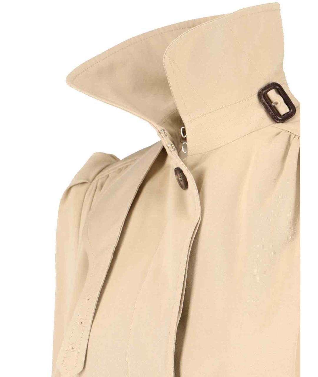 ALEXANDER MCQUEEN Бежевый хлопковый тренч/плащ, фото 4