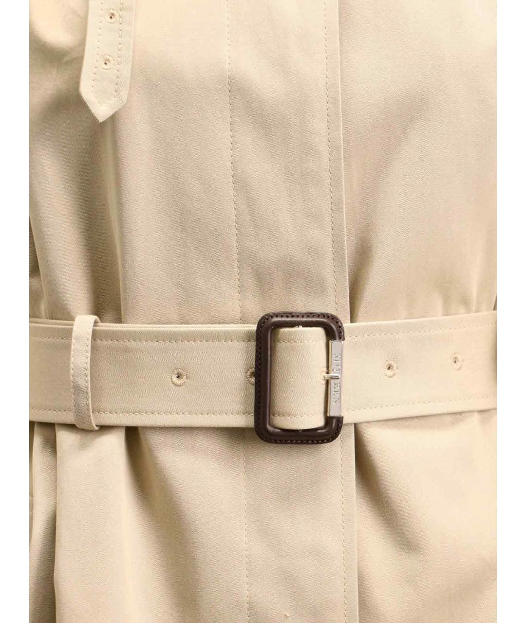 ALEXANDER MCQUEEN Бежевый хлопковый тренч/плащ, фото 5