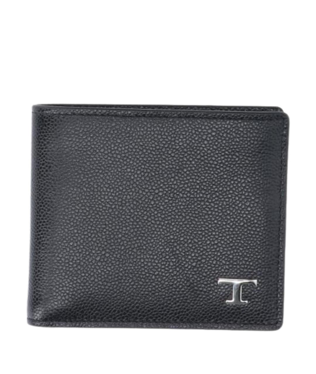 TOD'S Черный кожаный кошелек, фото 1