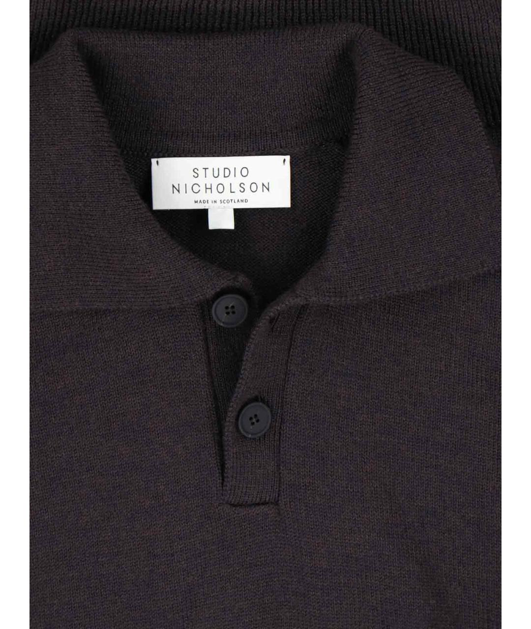 STUDIO NICHOLSON Коричневый шерстяной джемпер / свитер, фото 3