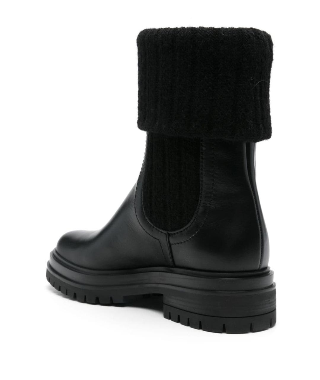 GIANVITO ROSSI Черные кожаные ботинки, фото 2