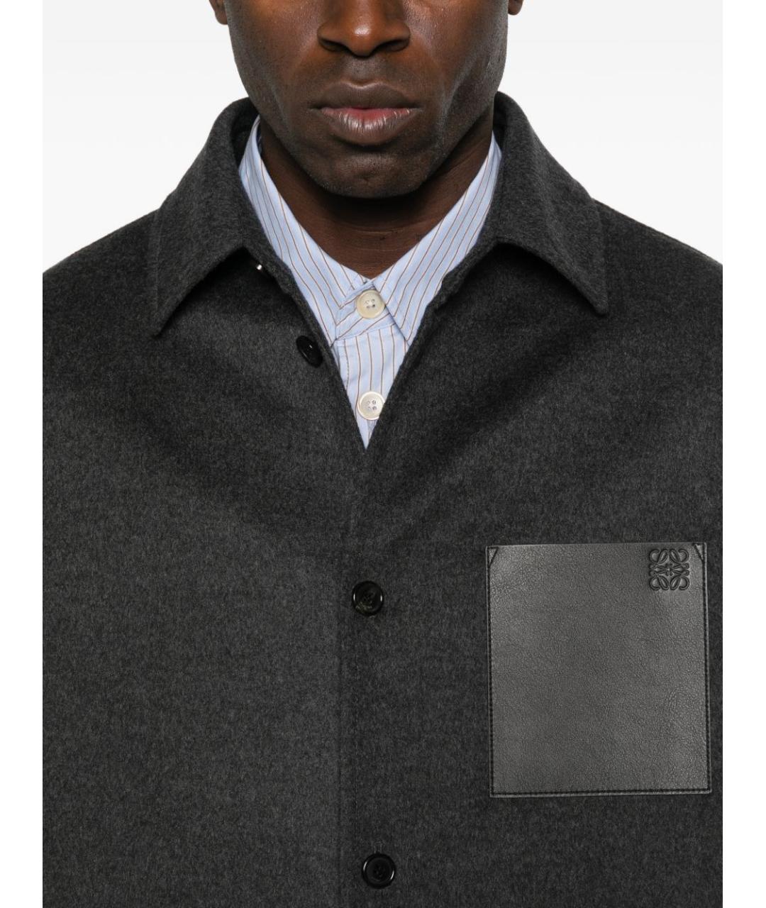 LOEWE Серая шерстяная куртка, фото 3