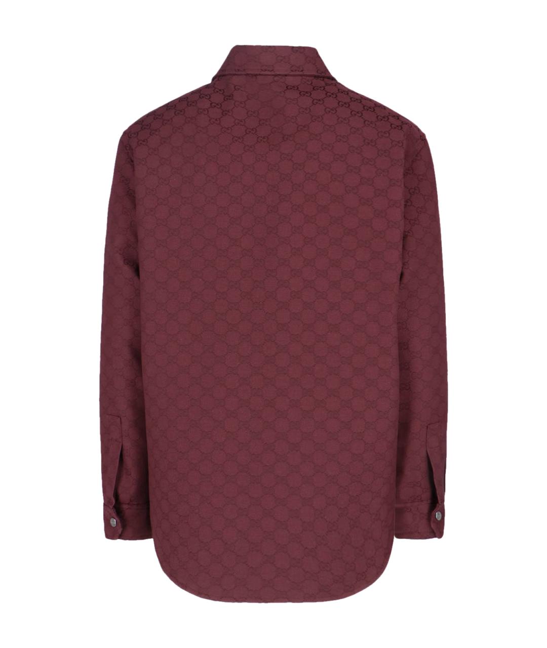 GUCCI Бордовая хлопковая куртка, фото 2