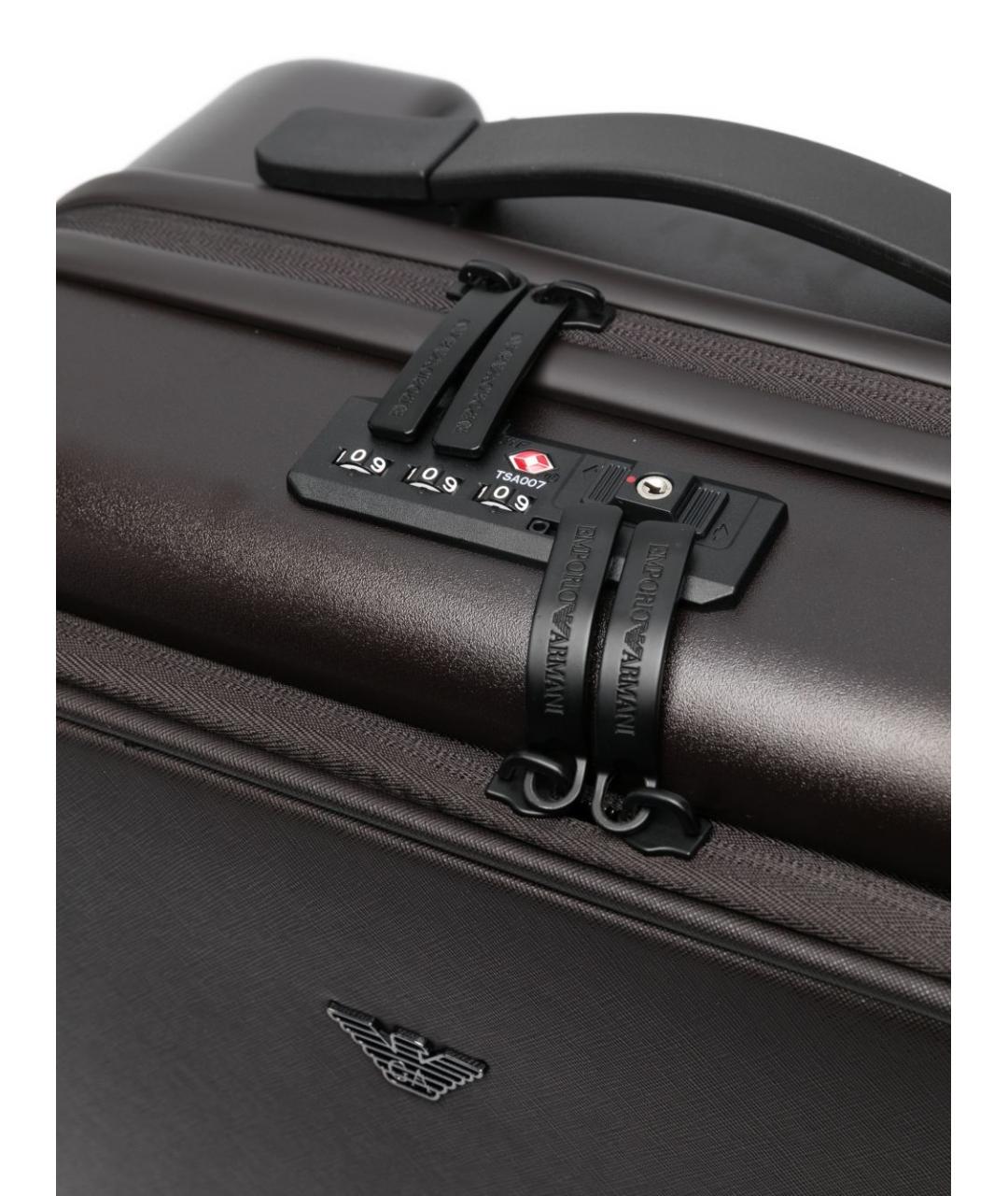 EMPORIO ARMANI Коричневый чемодан, фото 3