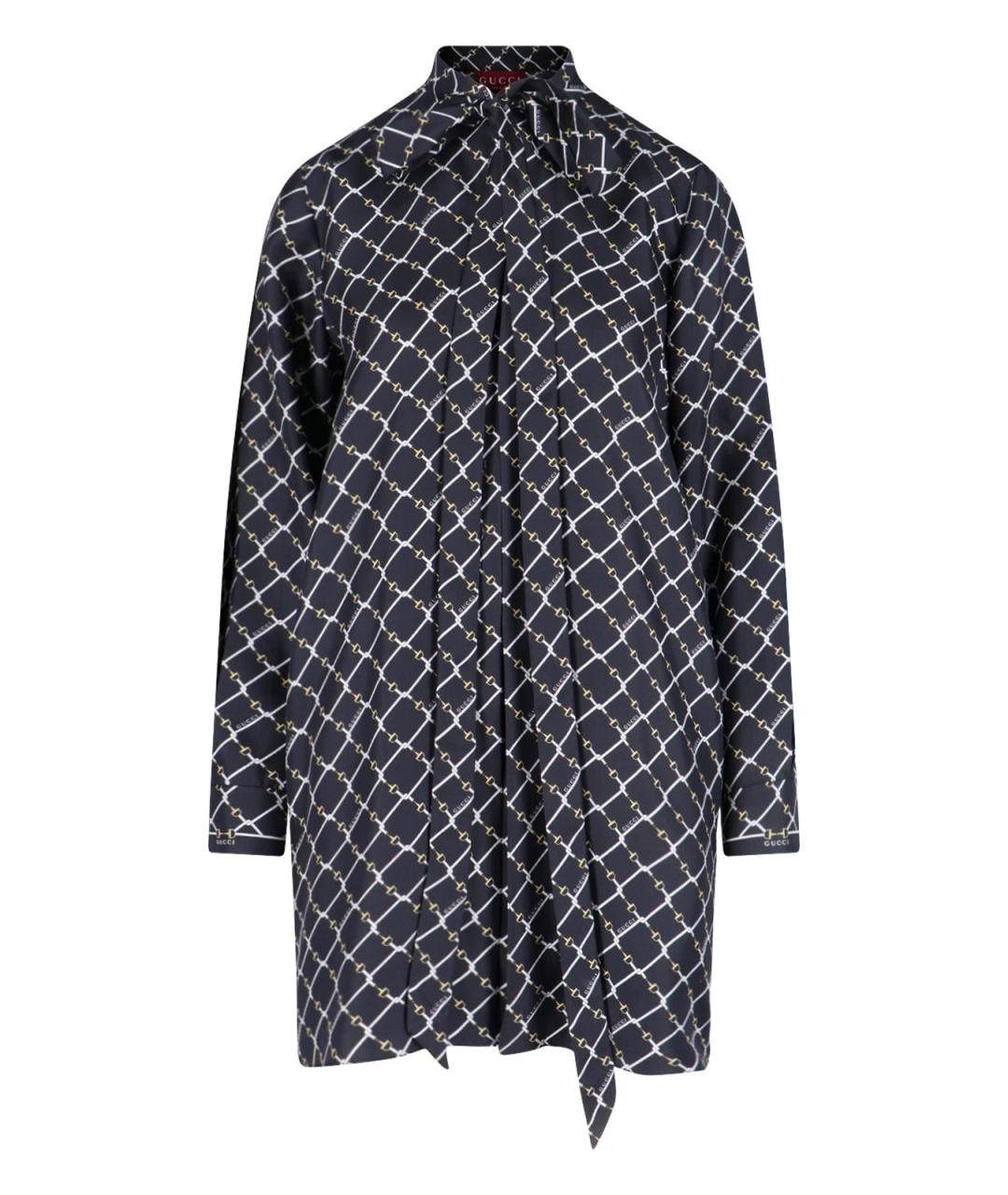 GUCCI Черное шелковое платье, фото 1