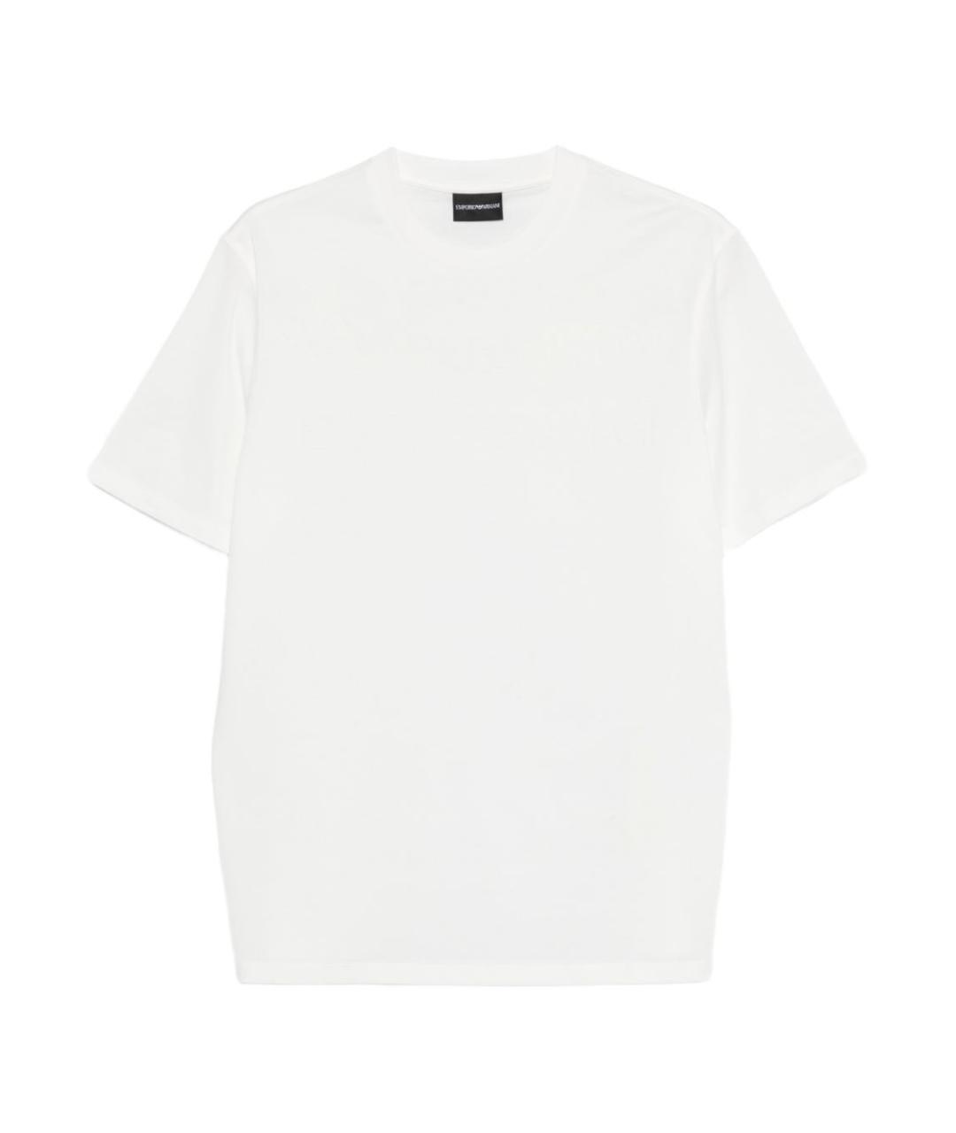 EMPORIO ARMANI Белая хлопковая футболка, фото 1