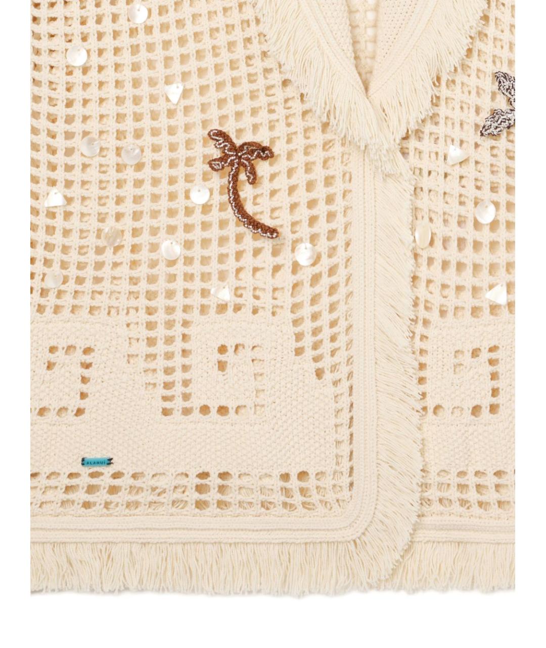 ALANUI Бежевый хлопковый кардиган, фото 3