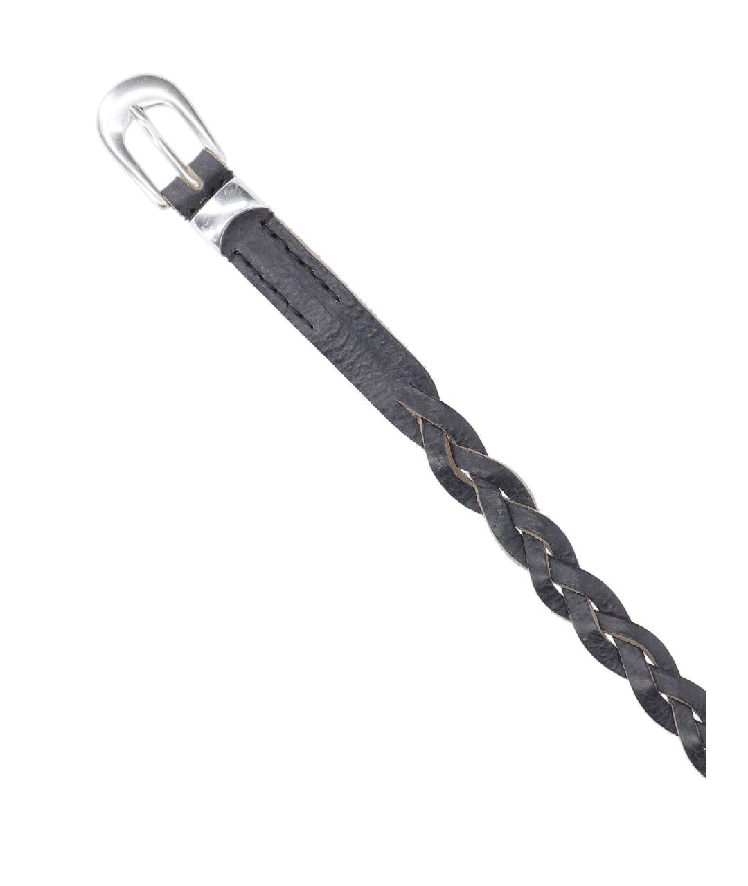 OUR LEGACY Черный кожаный ремень, фото 3