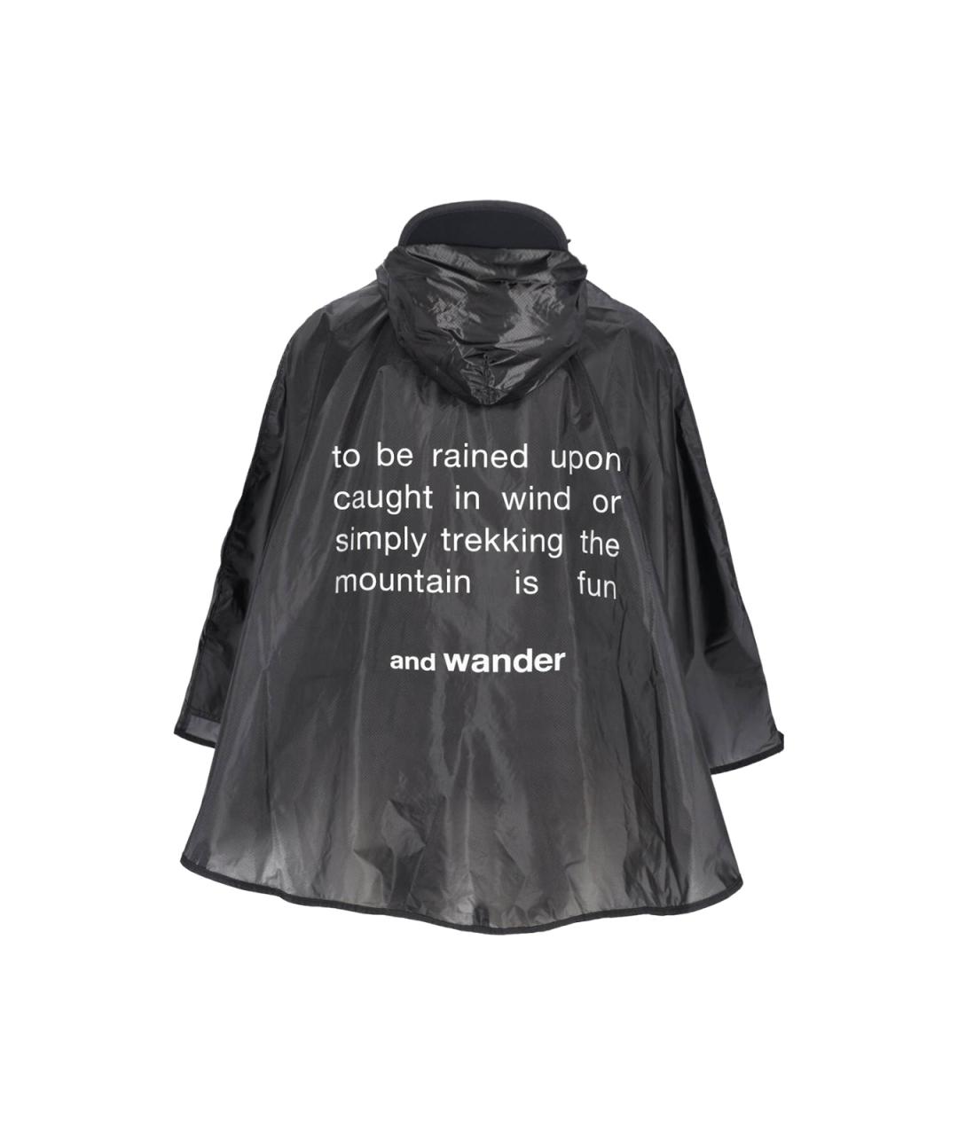 AND WANDER Черный полиамидовый тренч / плащ, фото 2